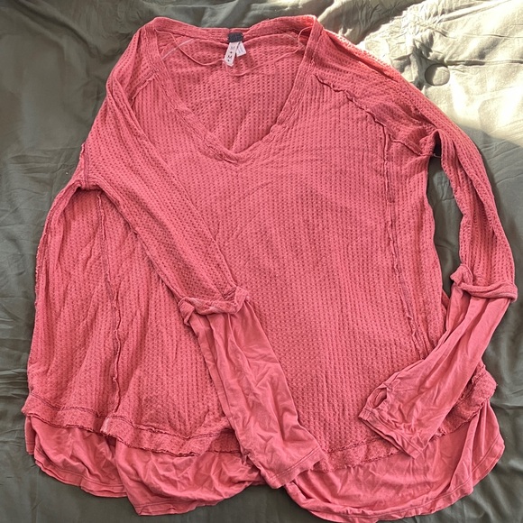 Women's Pink Long Sleeve Top - Picture 2 of 3